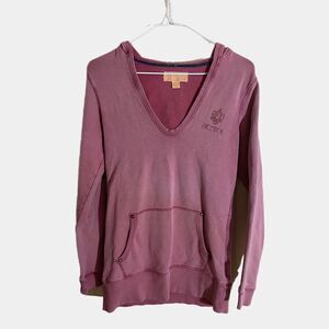 Women's Rerock Luxury Denim Hoodie Sweatshirt , Pink, M